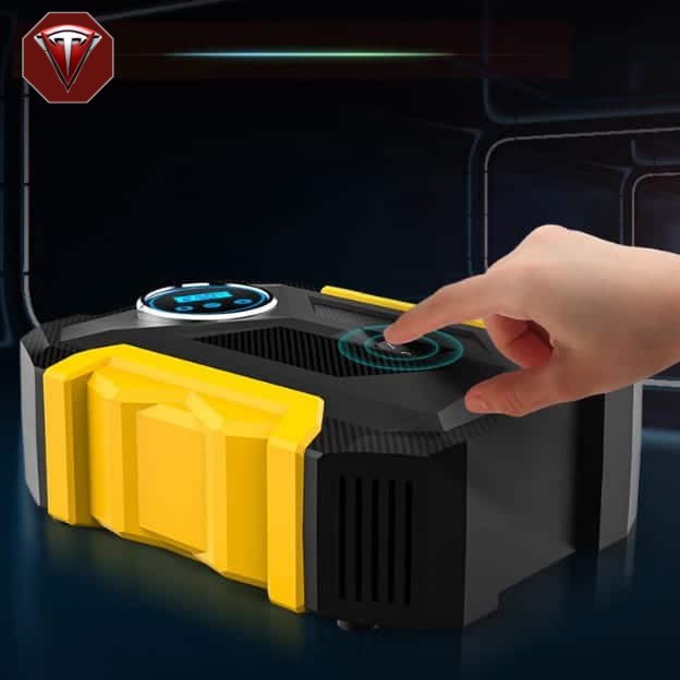 Gonfleur Pneus Portable Pour Tesla Model 3/X/Y/S - Compresseur électrique Avec Arrêt Auto, écran LCD, Batterie Intégrée