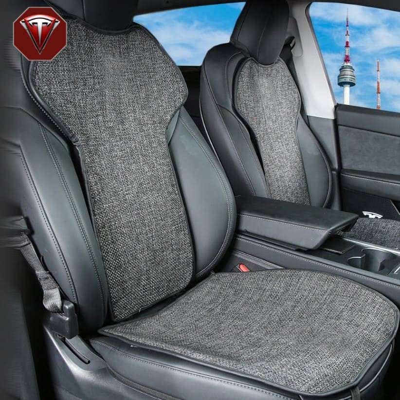 Lot De 3 Protections Dossier Siège Arrière Pour Tesla Model Y (2021-2023) - Tapis De Protection, 5 Places
